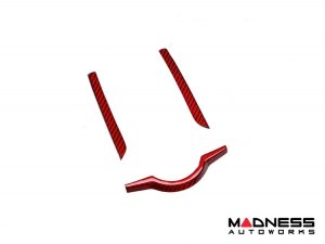 Alfa Romeo Stelvio Central Console Frame Trim - Carbon Fiber - Pre '20  - Red Candy